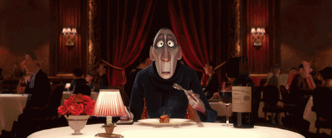 Ego from Pixar's "Ratatouille" being hit with a wave of nostalgia in the third act of the movie.