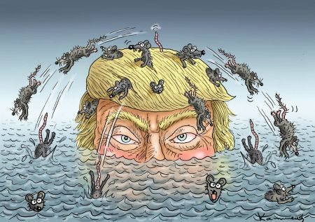 Political cartoon U.S. Trump sinking ship rats | Editorial cartoon, Trump  cartoons, Cartoon