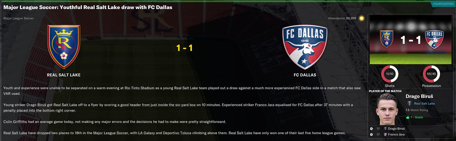 Football Manager 2021 Match Review