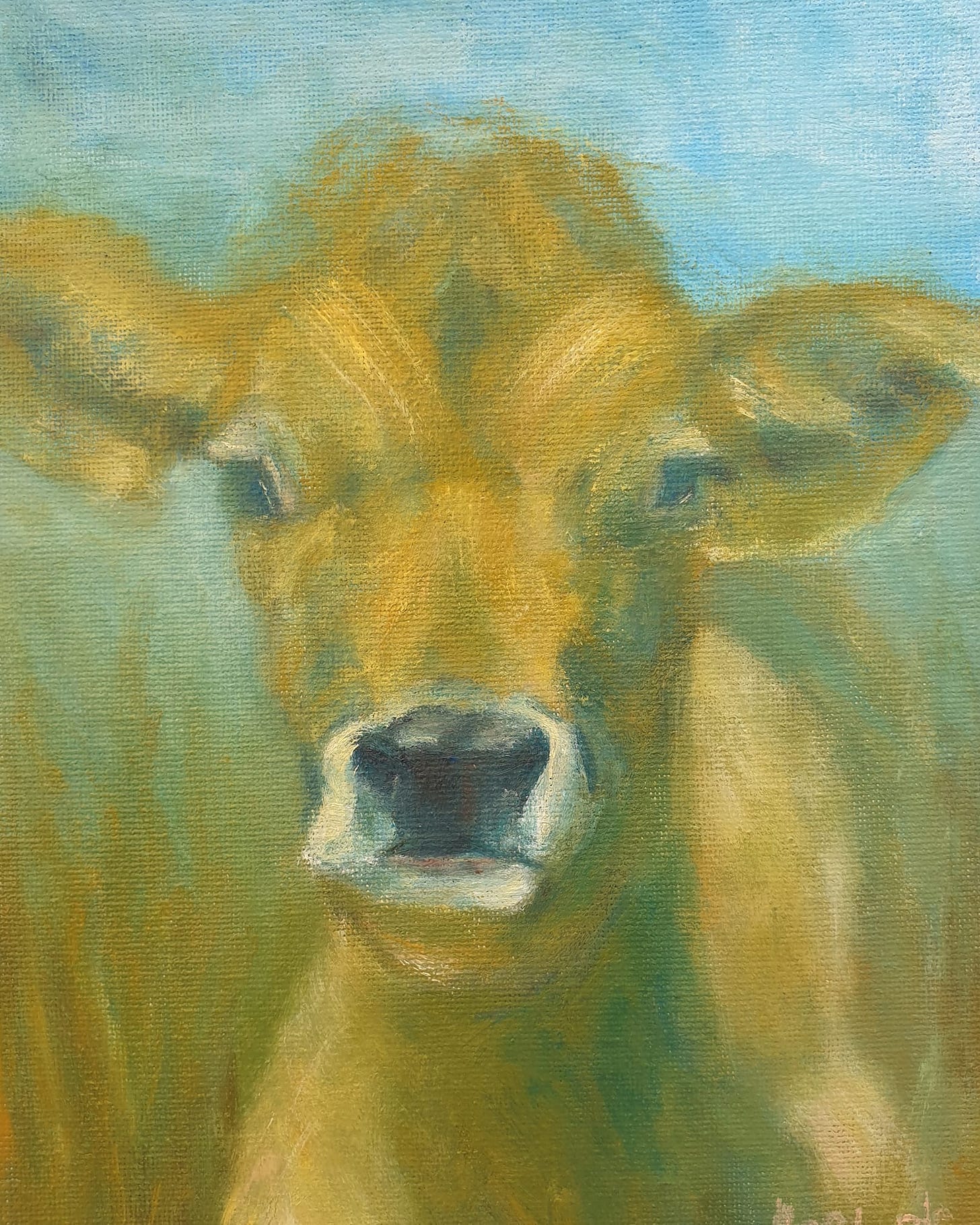 Sonia L'eatarde, Golden Calf, oil on canvas,