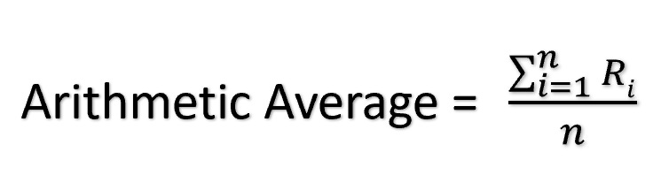Arithmetic Average or mean formula