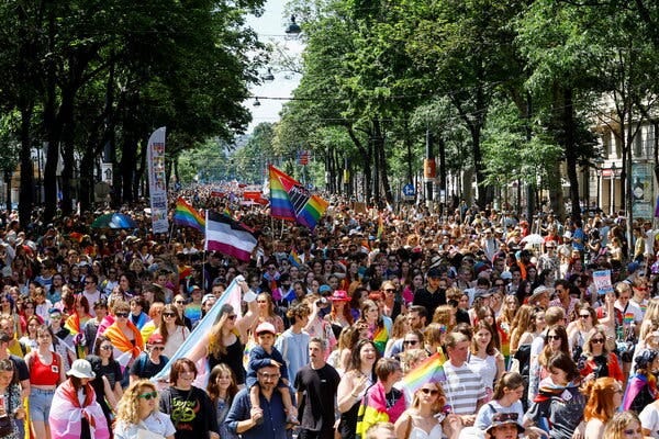 A Pride parade in June in Vienna. Organizers said that the EuroPride event in Belgrade would be a milestone for the L.G.B.T.Q.I. community in Serbia.