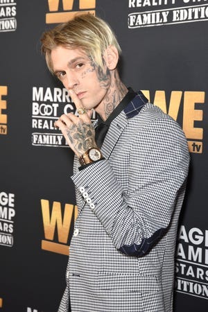 Singer Aaron Carter, seen here in 2019, was found dead Saturday at his home in Southern California. He was 34.