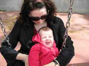 With Mommy on The Swing