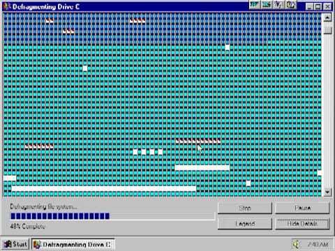 Windows 95 Defrag - YouTube