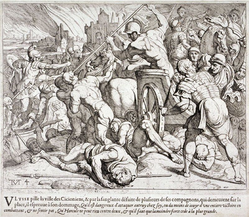 Ulysses Fighting the Cicones, no. 4 from The Labors of Ulysses