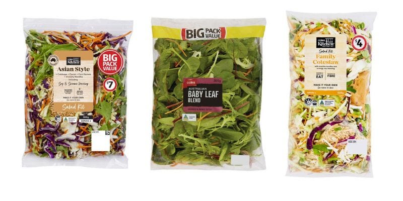 bagged salads for lazy cooking