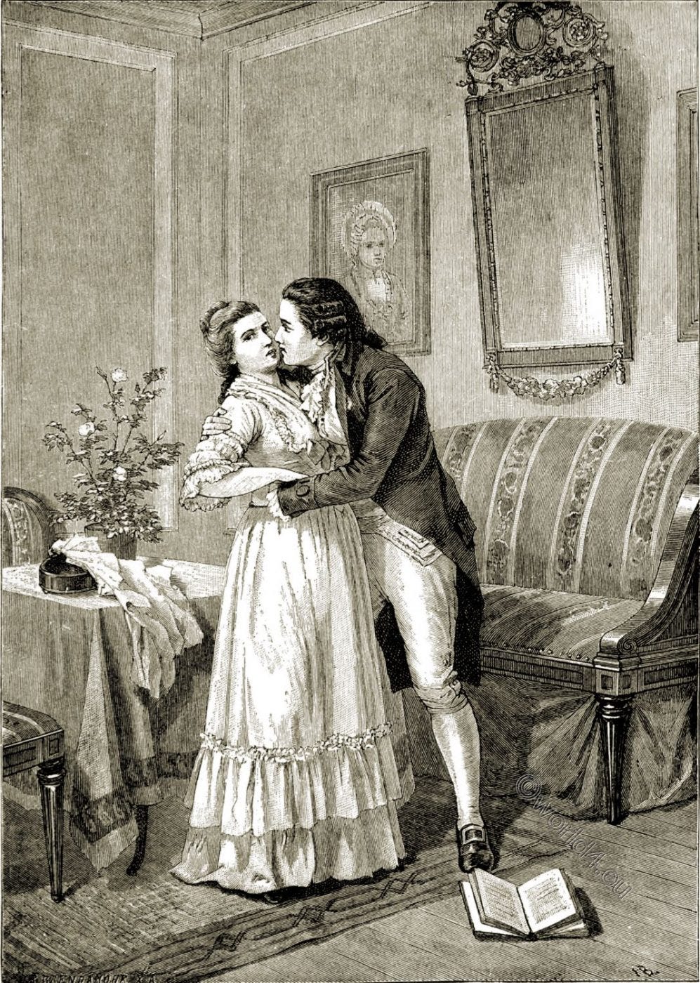 Werther and Charlotte. Goethe, The Sorrows of Young Werther (1774).