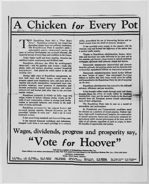 File:"A Chicken in Every Pot" political ad and rebuttal article in New York Times - NARA - 187095.tif