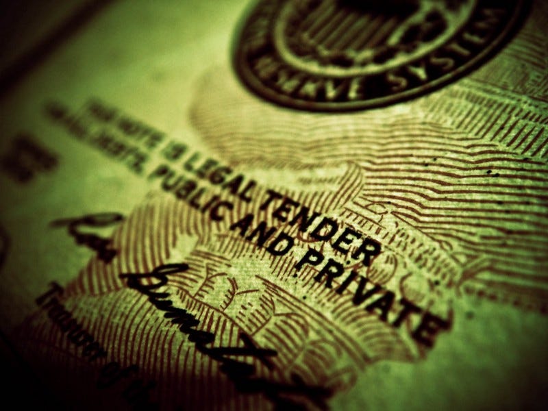 close-up of a Dollar Bill