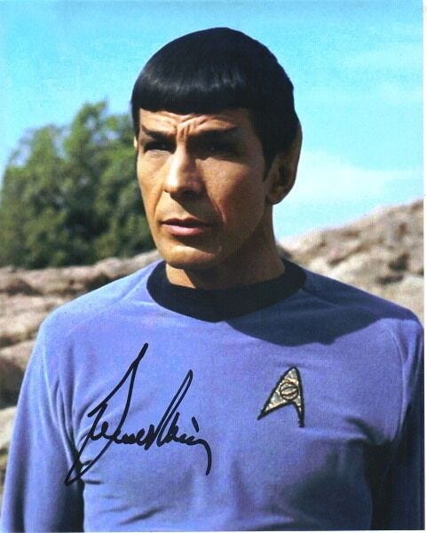 Leonard Nimoy Classic Star Trek TV Series Mr. Spock Autographed Picture #7  • $249.99 | Star trek tv, Star trek tv series, Star trek spock