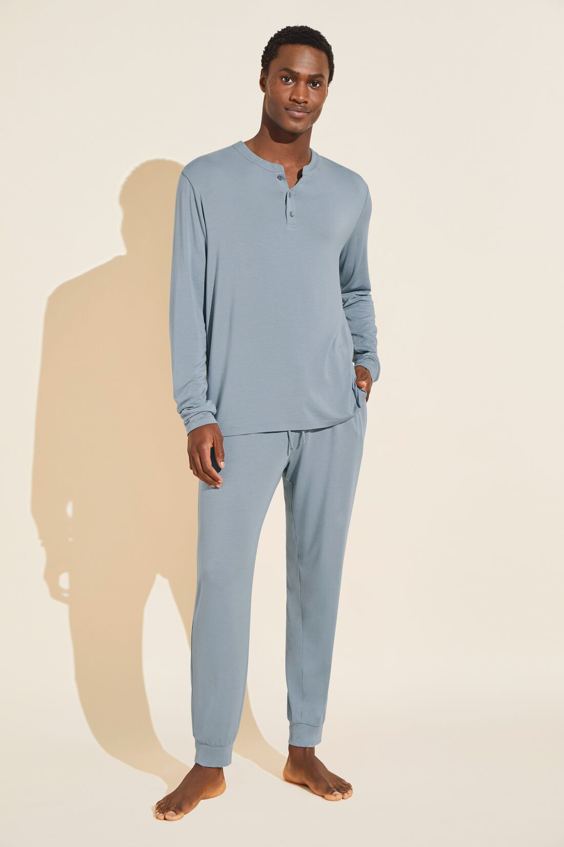 Henry TENCEL™ Modal Long PJ Set - Blue Fog