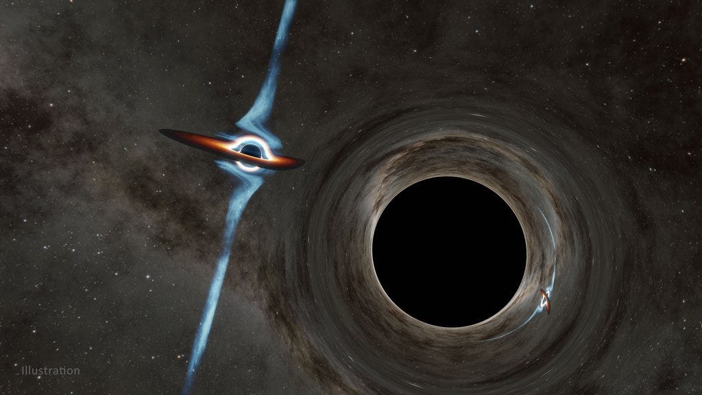 Binary black holes illustration