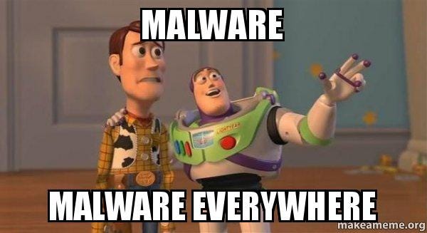 MALWARE MALWARE EVERYWHERE - Buzz and Woody (Toy Story) Meme ...