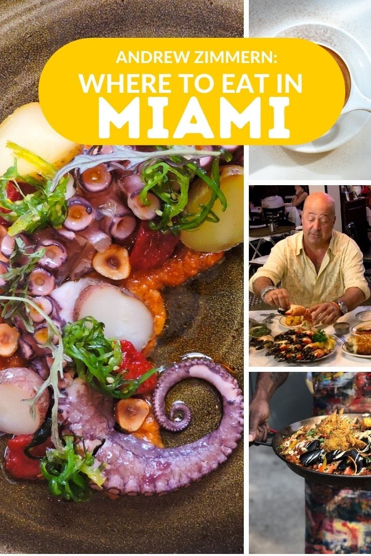 Andrew Zimmern's favorite places to eat in Miami.