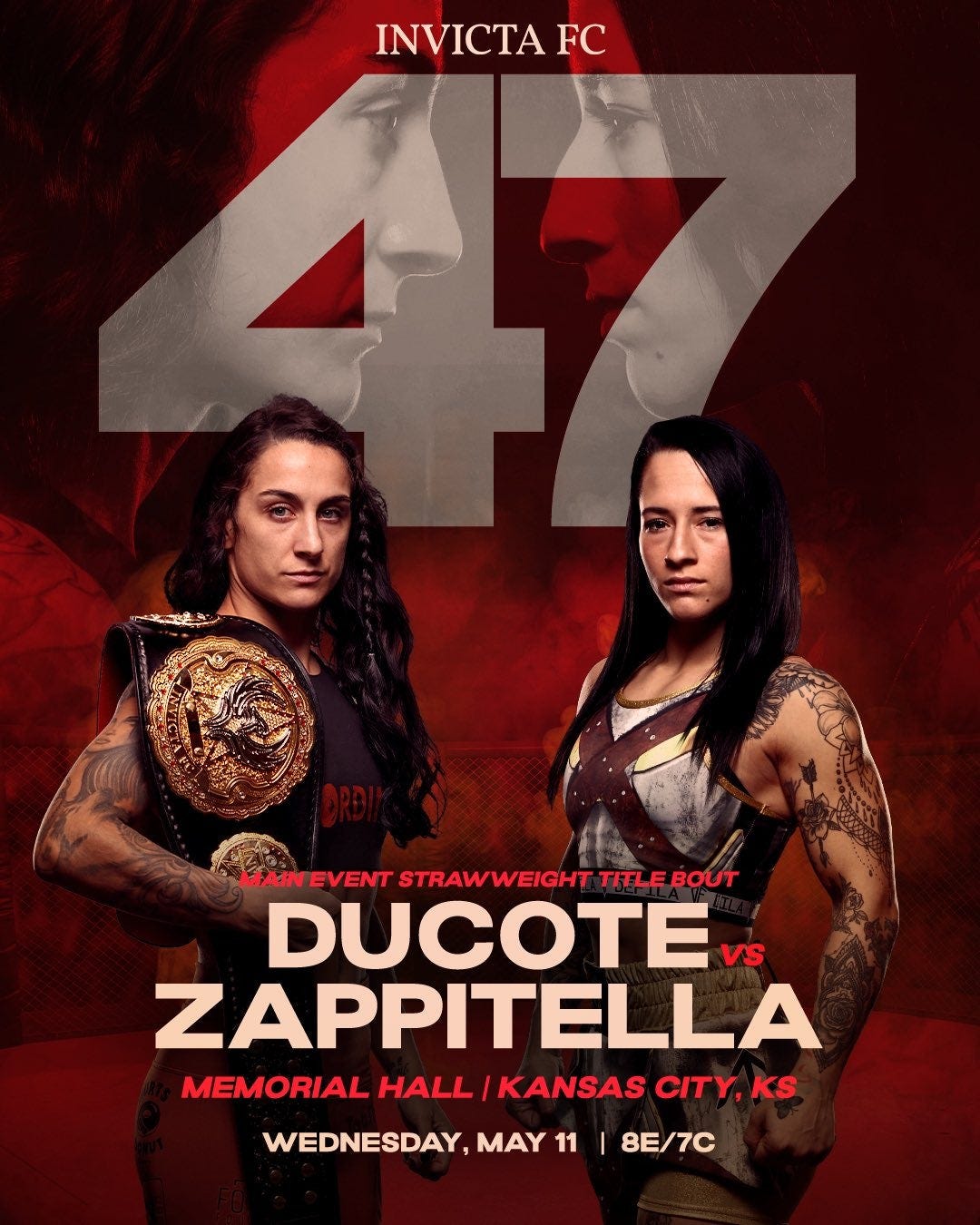 Invicta FC 47 Official Poster: Emily Ducote vs. Alesha Zappitella : r/WMMA