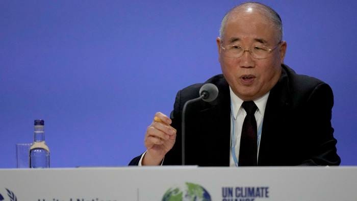 China’s Xie Zhenhua speaks at the climate summit