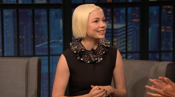 Image result for michelle williams late night