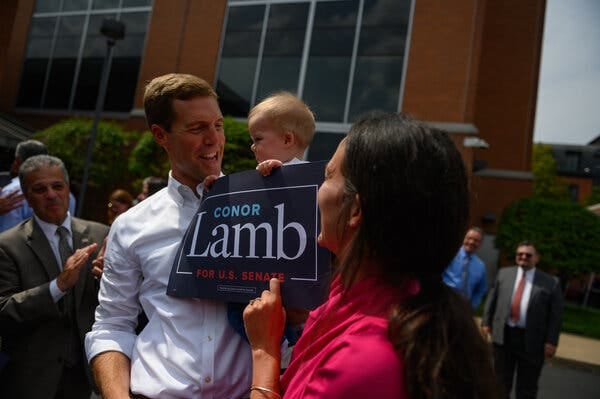 Representative Conor Lamb rose to prominence in 2018 when he won a special House election in a district that President Donald J. Trump had carried by double digits.
