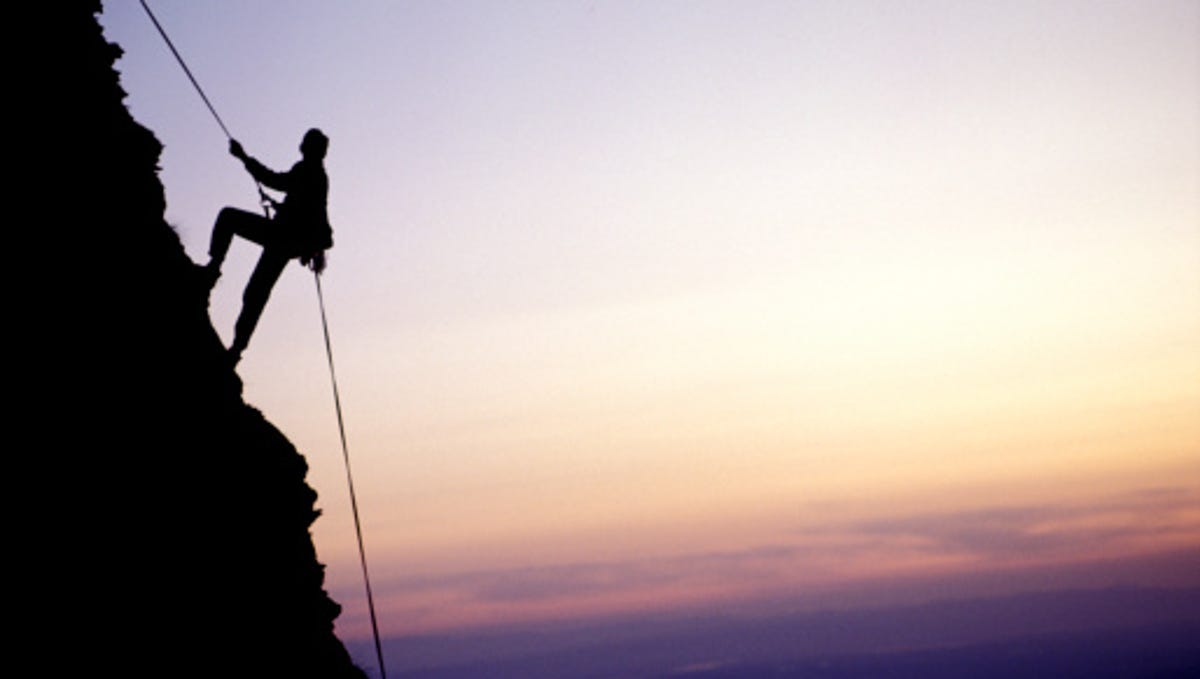 How do mountain climbers retrieve ropes?