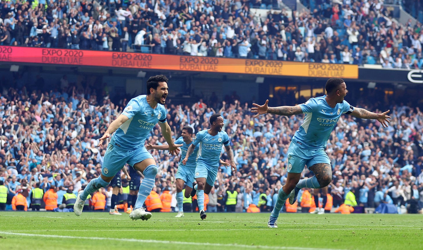 Man City fight back to beat Villa and win Premier League title | Reuters