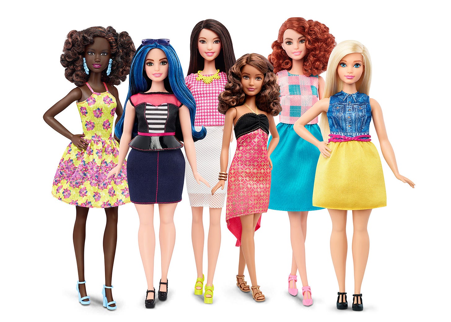 Barbie dolls now available in four body types