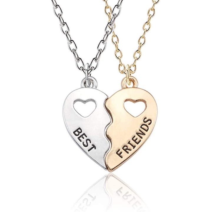 Collier En Forme De Cœur Assorti Pour Meilleur Ami,2 Pièces,Bijoux À Offrir  Comme Cadeau - Buy Amitié Collier,Coeur Collier,Collier Pour Meilleurs Amis  Product on Alibaba.com