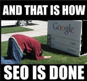 May be an image of 1 person and text that says 'AND THAT IS HOW Google SEO IS DONE'