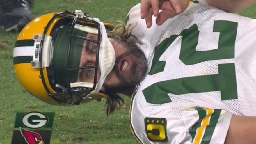 Aaron Rodgers&#39; face turns into instant NFL meme -- and he loves it