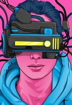 Vr Box, Steampunk, Woman, Girl, Cyborg