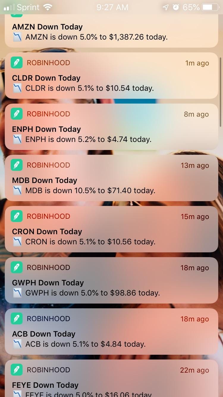 All these notifications just to remind me.. : RobinHood
