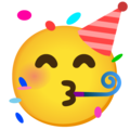 Partying Face on Google Android 12L