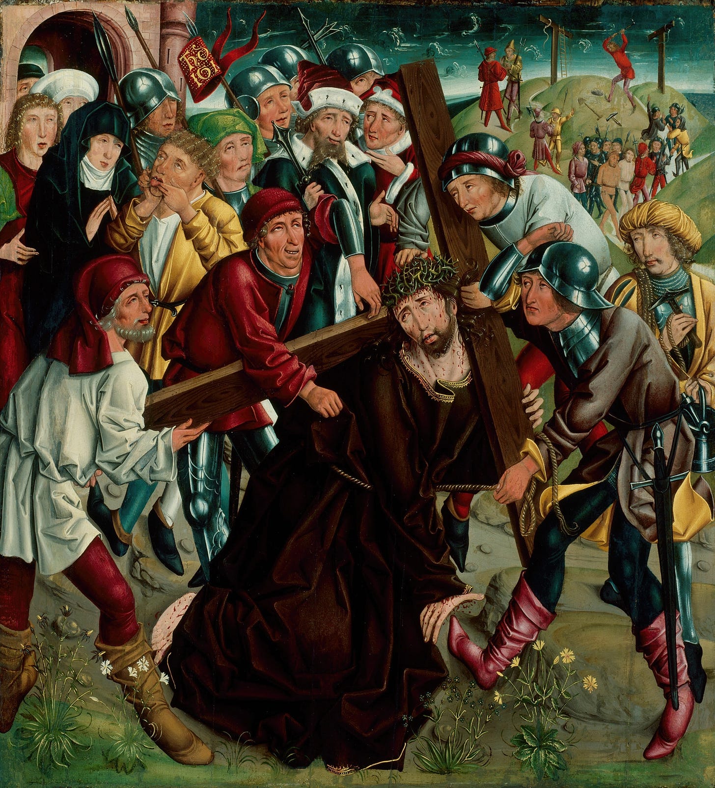 Christ Carrying the Cross (c. 1490) by Master of the Freising Visitation (German, active 1451-1490)