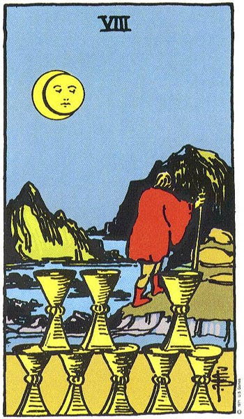 Cards for the Day: 8 of Cups/Queen of Swords: Meditate to Increase Energy  and Focus, Then Focus on Truth – Quiet Mystic