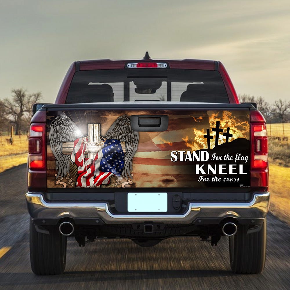 Patriotic Cross American Truck Tailgate Decal Sticker Wrap DBX1498TD –  Sense Gifts
