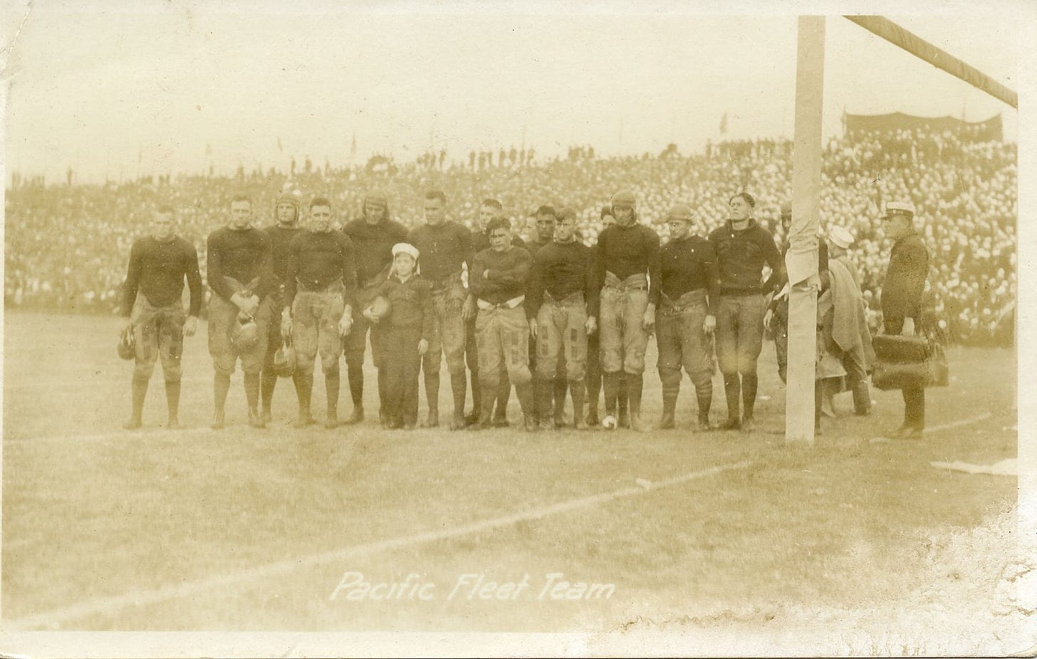 Pacific Fleet Team at Tournament Park for 1921 Armistice Day game