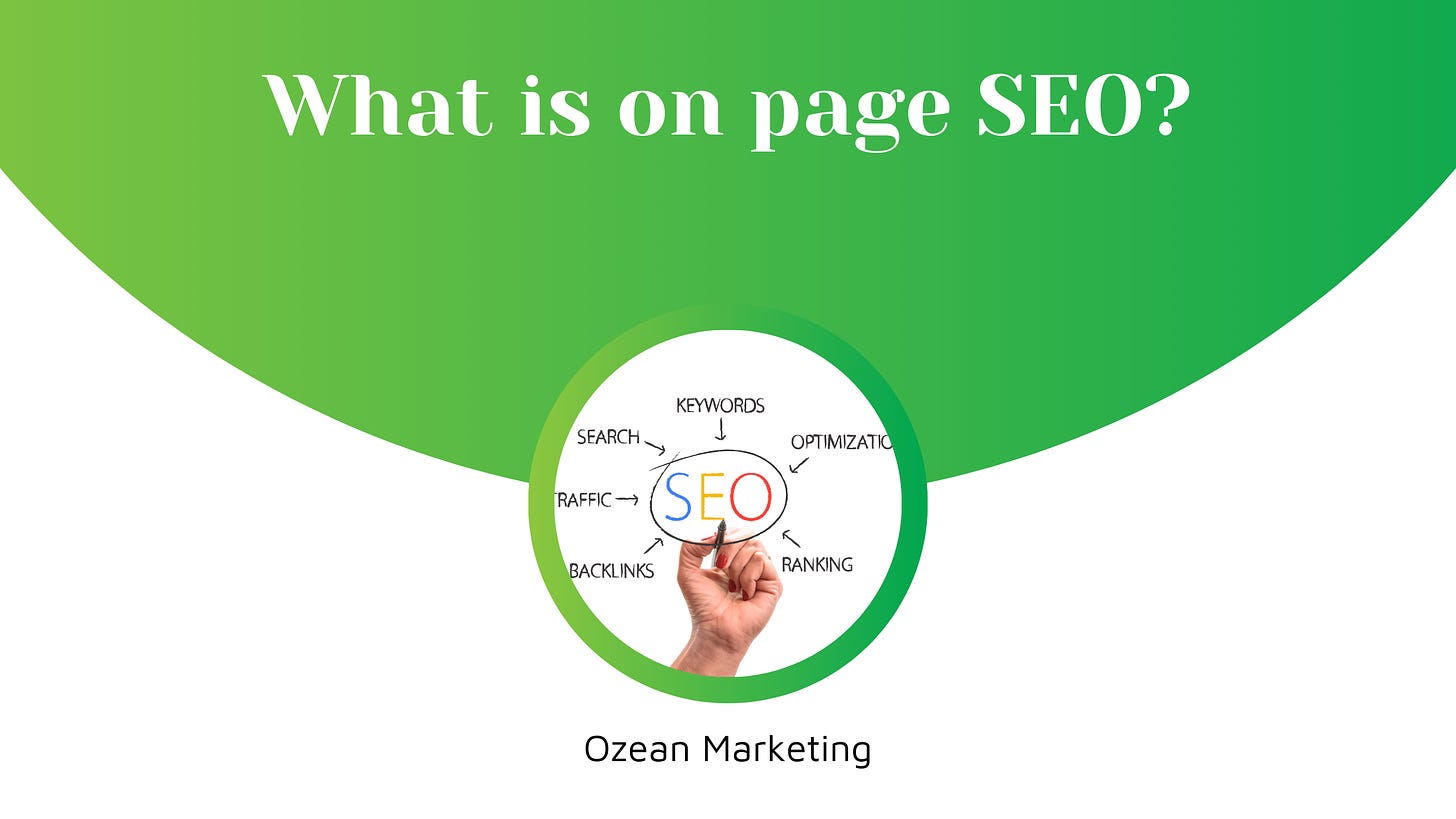 What is on page SEO?