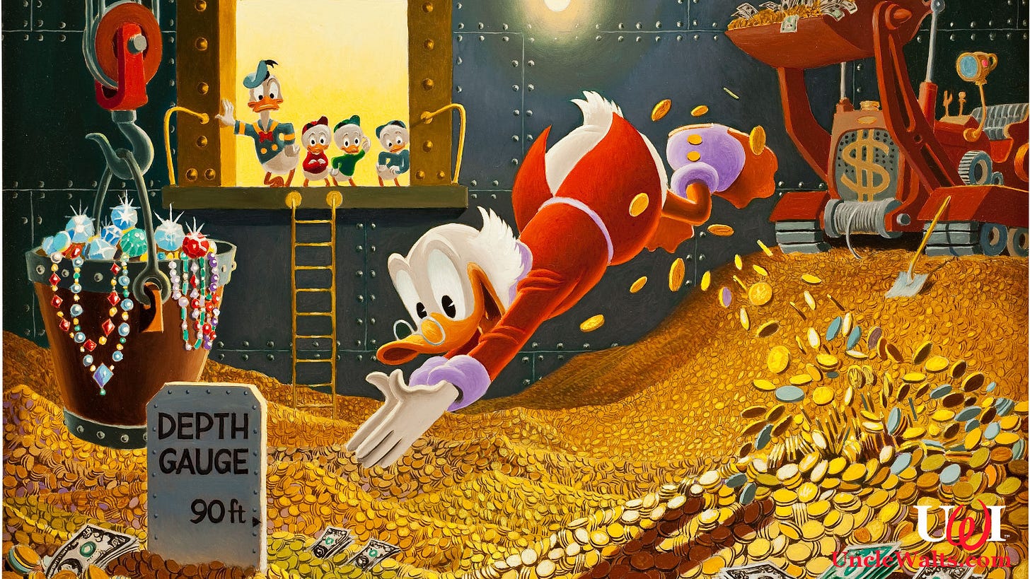 Scrooge McDuck refusing to release tax returns |