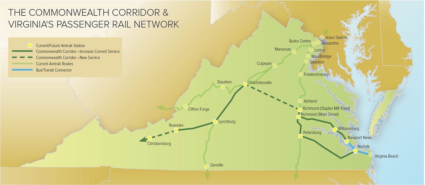 Map of proposed Commonwealth Corridor 
