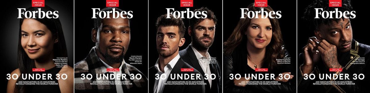 Forbes Releases Latest Annual 30 Under 30 List