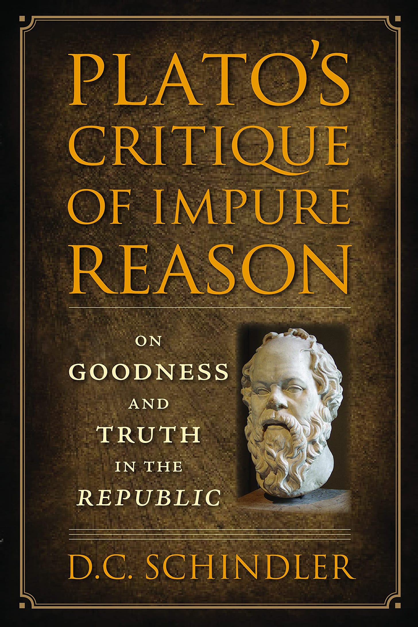 Plato's Critique of Impure Reason: On Goodness and Truth in the Republic:  Schindler, D.C.: 9780813228242: Amazon.com: Books
