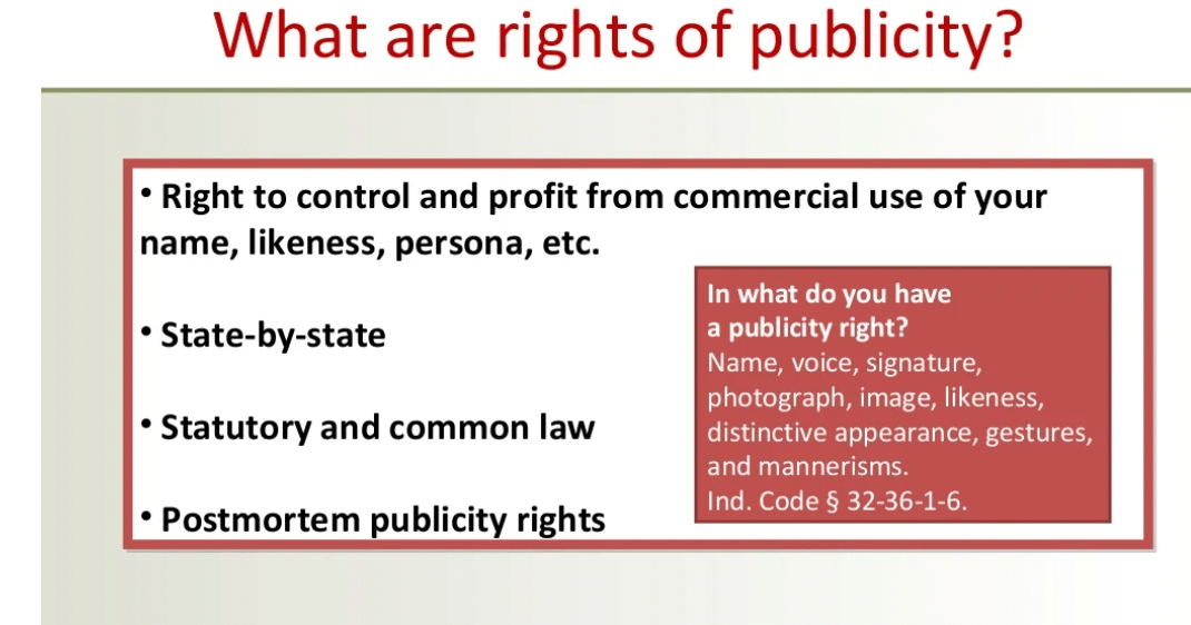 rights of publicity meaning