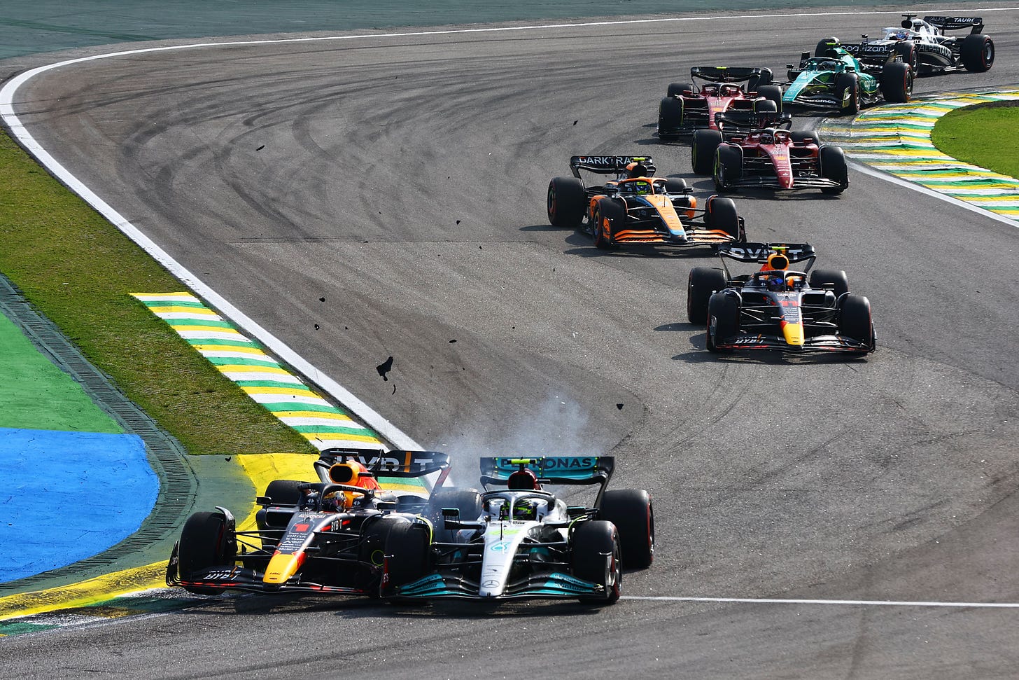 George Russell wins maiden Grand Prix after collision-ridden race in Brazil  | CNN