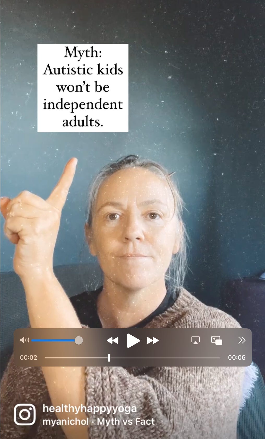 Kate Lynch with caption: “Myth: Autistic kids won’t be independent adults.”
