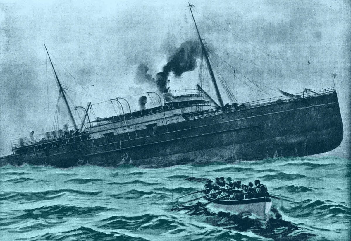 The Wreck of the Stella, The Graphic, April 8 1899, adapted