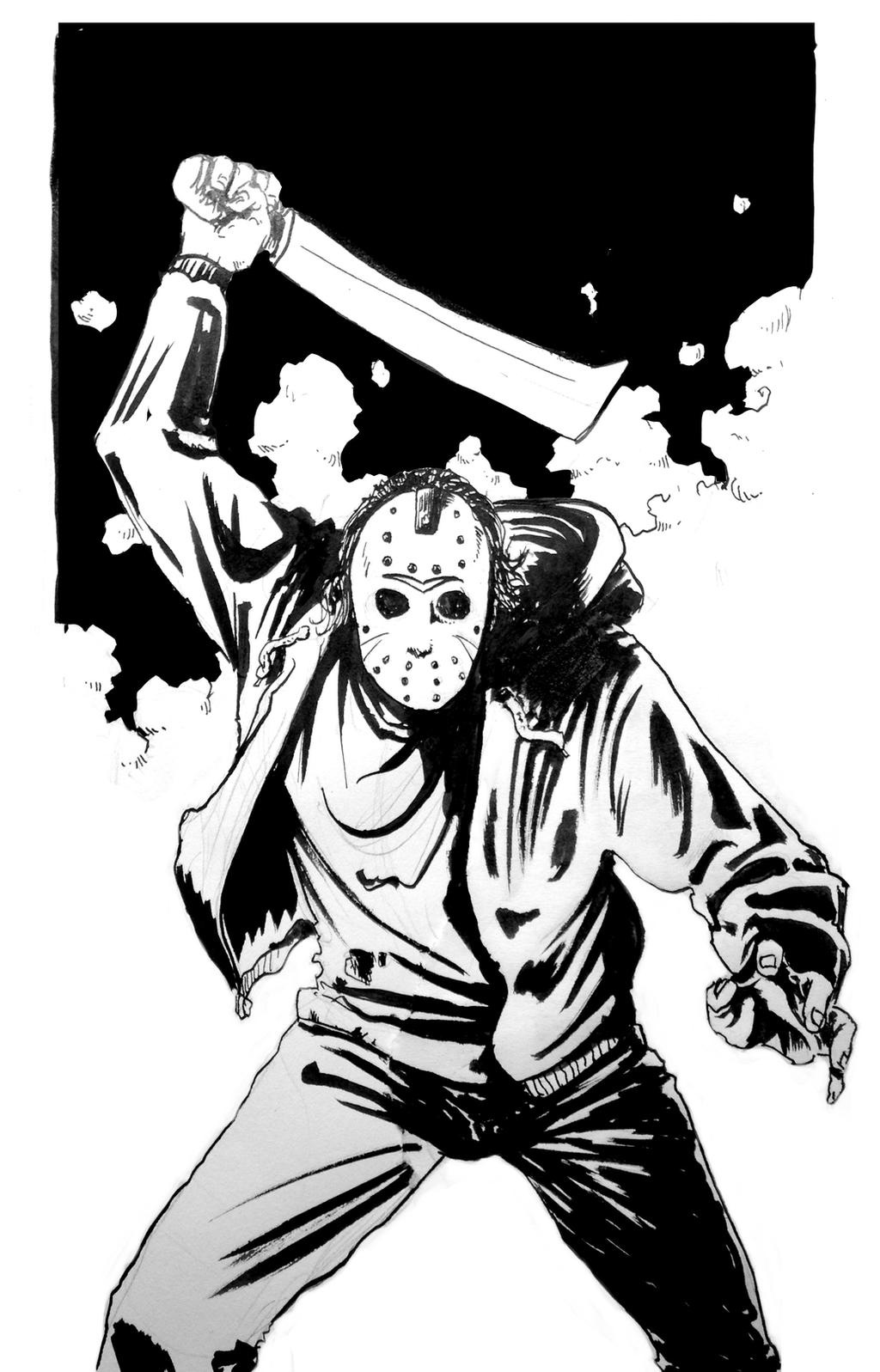 Jason black and white by Ranghio on DeviantArt