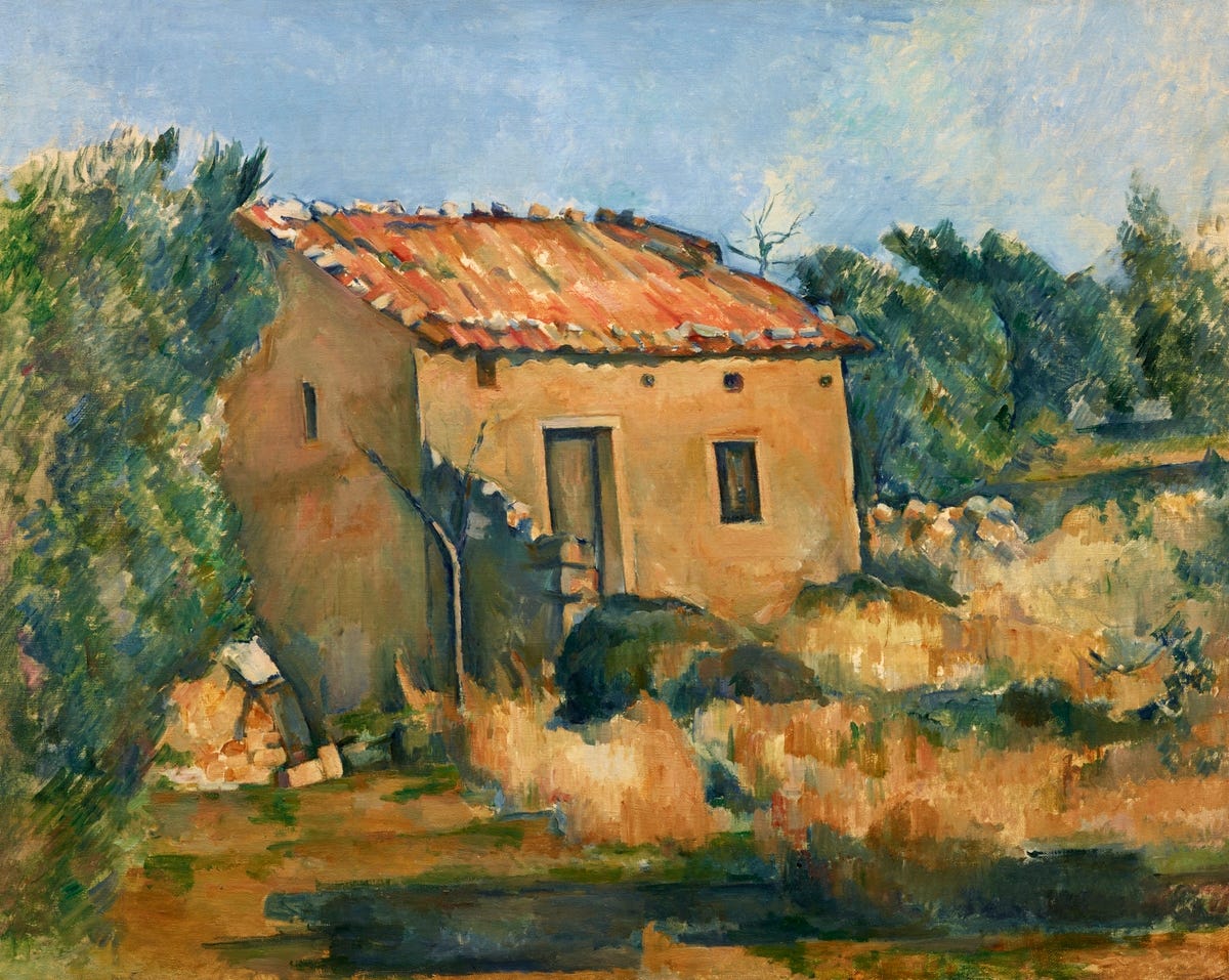 Paul Cézanne's Abandoned House near Aix-en-Provence (1885–1887) landscape painting