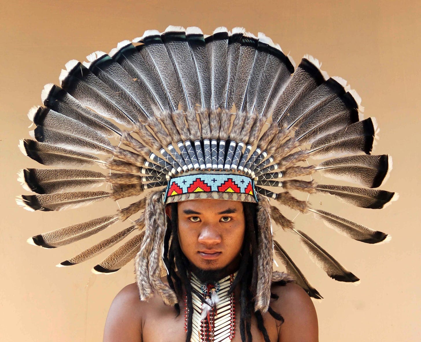 ON SALE feathers headdressshort length indian headdress