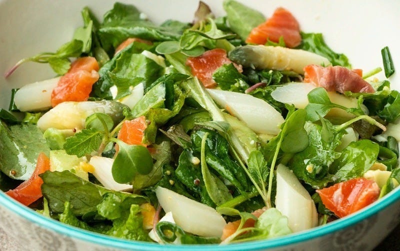 arugula and asparagus salad
