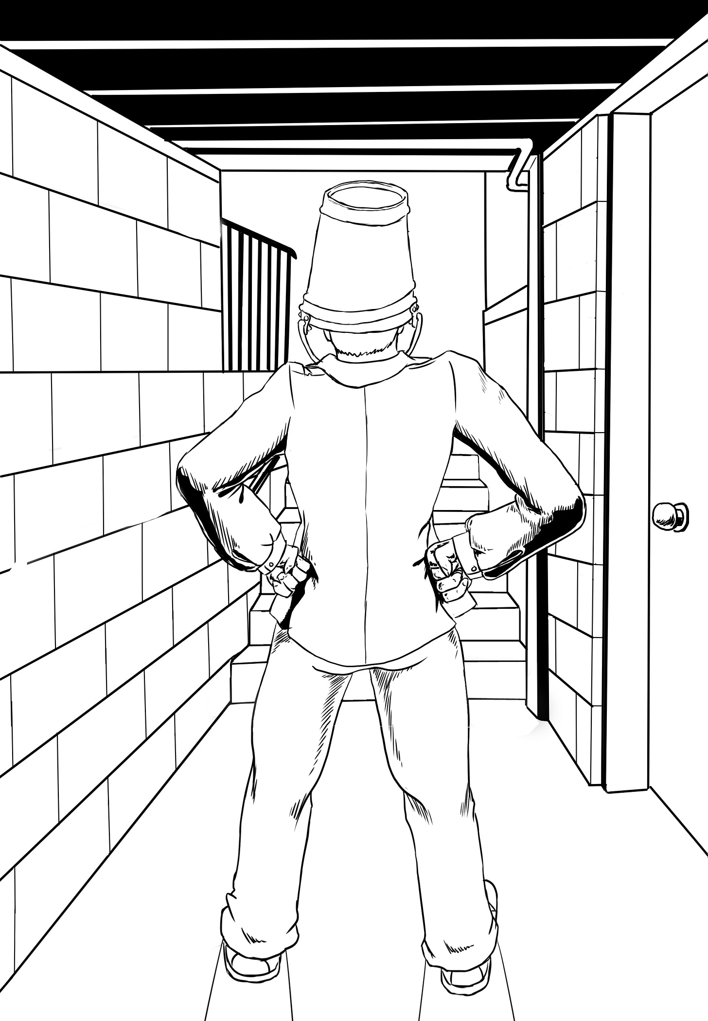 The final moments of Buckethead Issue 0 and the Buckethead comic trailer.